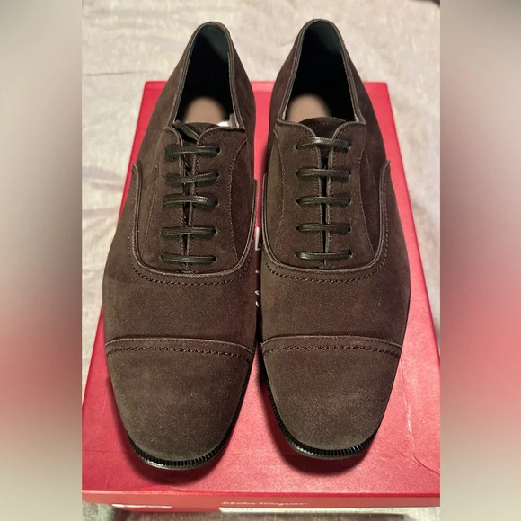 NIB Salvatore Ferragamo SEUL Cap Toe Oxfords Brown Size 6.5 main image 9